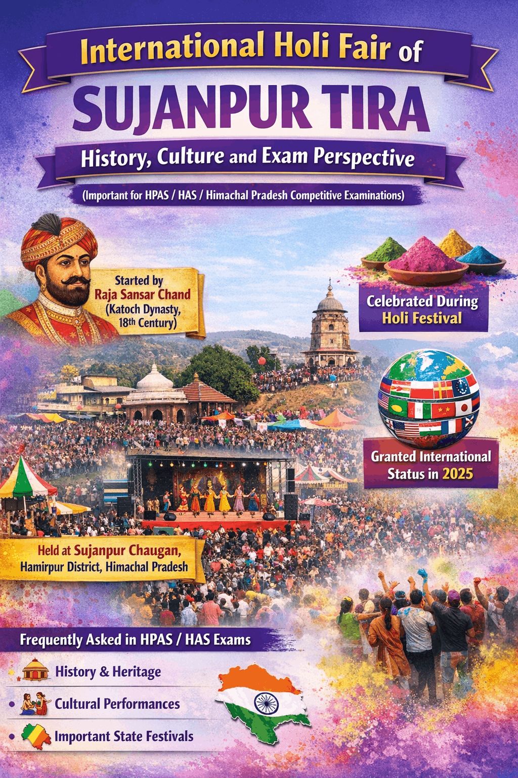 International Holi Fair of Sujanpur Tira: History, Culture and Exam Perspective – blog post featured image