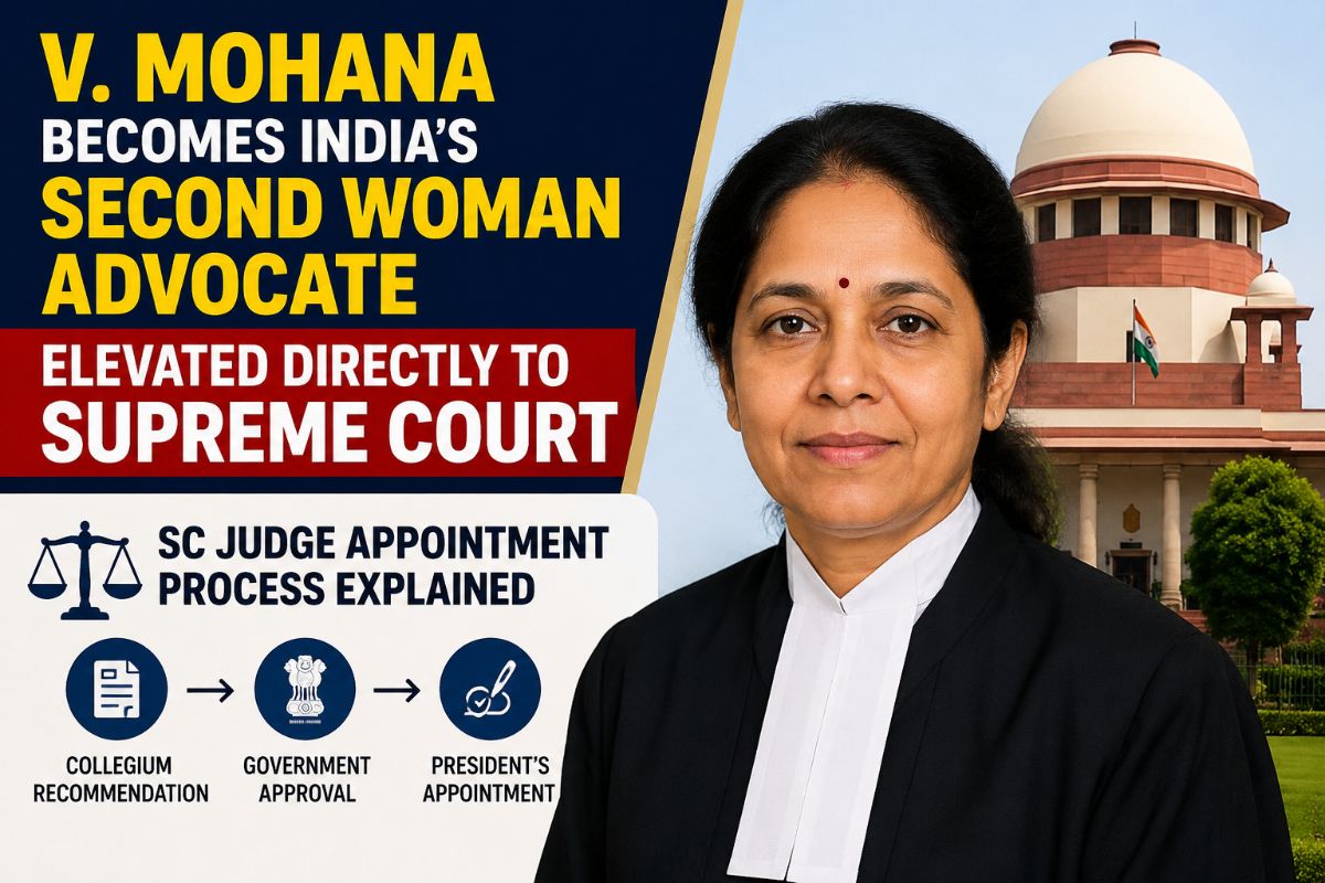 V. Mohana Becomes India's Second Woman Advocate Elevated Directly to Supreme Court | SC Judge Appointment Process Explained – blog post featured image
