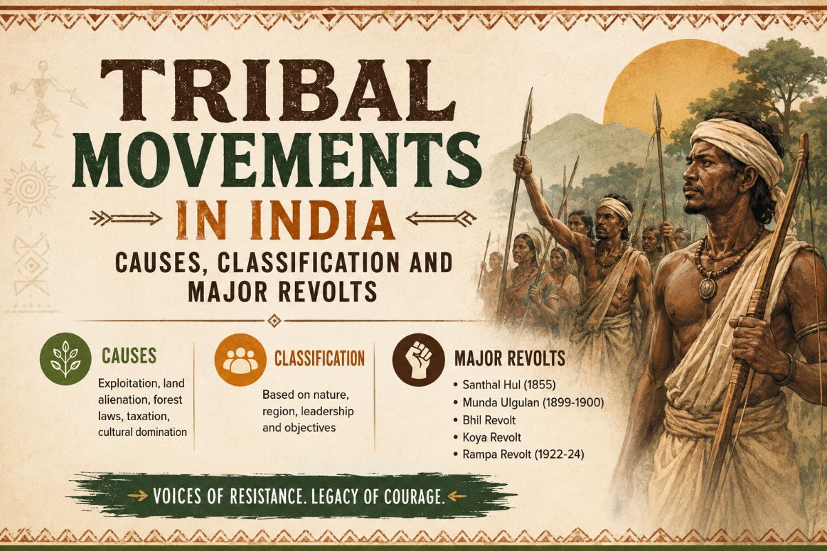 Tribal Movements in India During British Rule: Causes, Classification and Major Revolts – blog post featured image