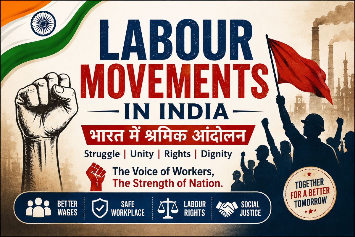 Labour Movements in India: History, Trade Union Movement, Major Strikes & Impact – blog post featured image