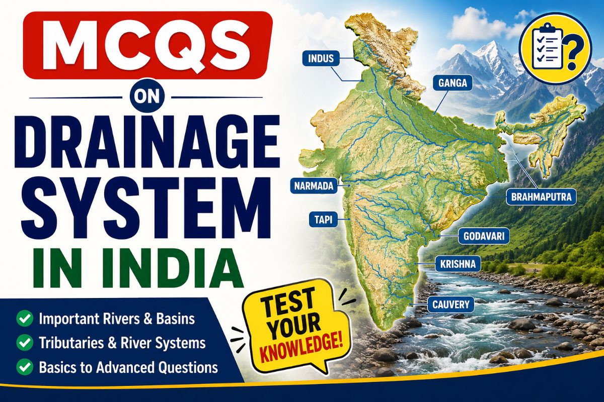 30 Difficult Drainage Sysytem of India MCQs with Answers | UPSC & HAS Level – GK article for competitive exams
